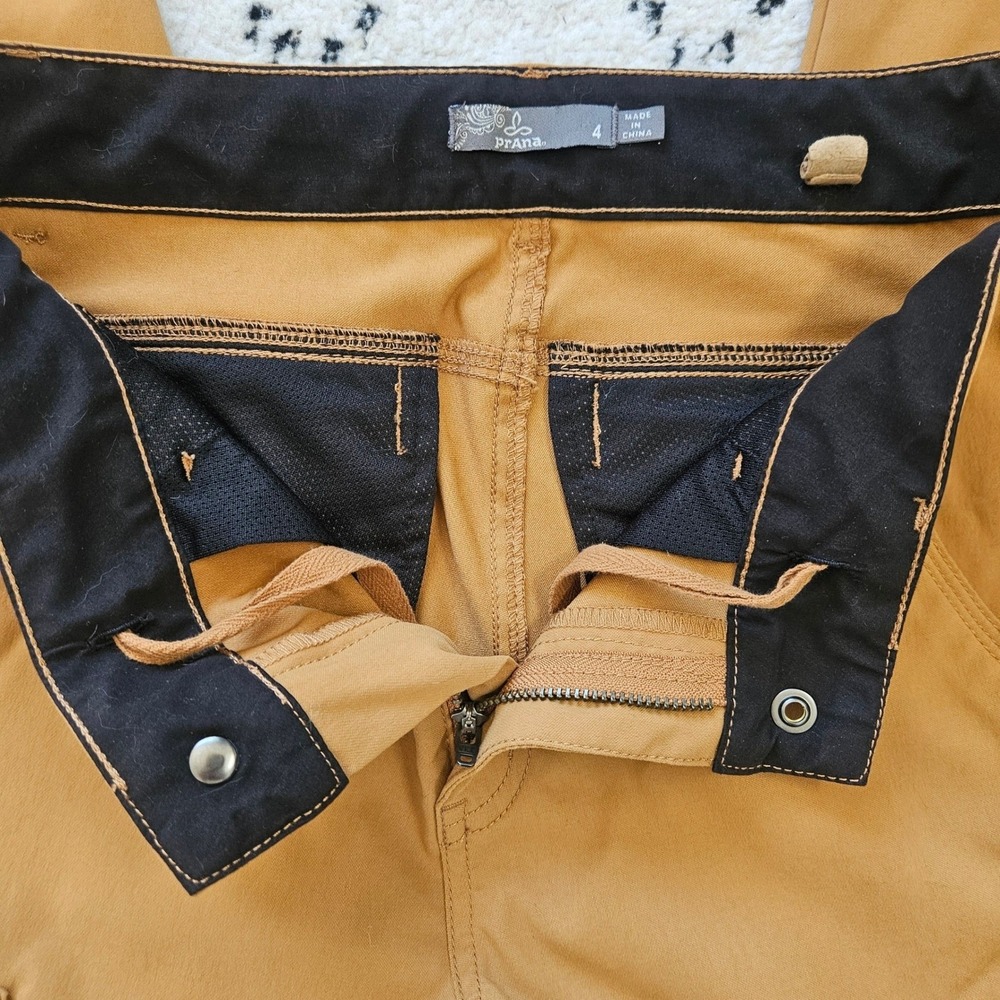 Prana Halle Jogger Pants Womens 4 Dark Ochre Tan Cargo Hiking Climbing - Picture 7 of 8